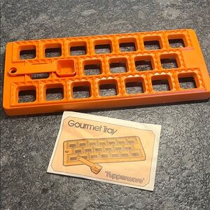 Make Appetizers yourself. Vintage Tupperware Bright Orange Gourmet Tray. New!!